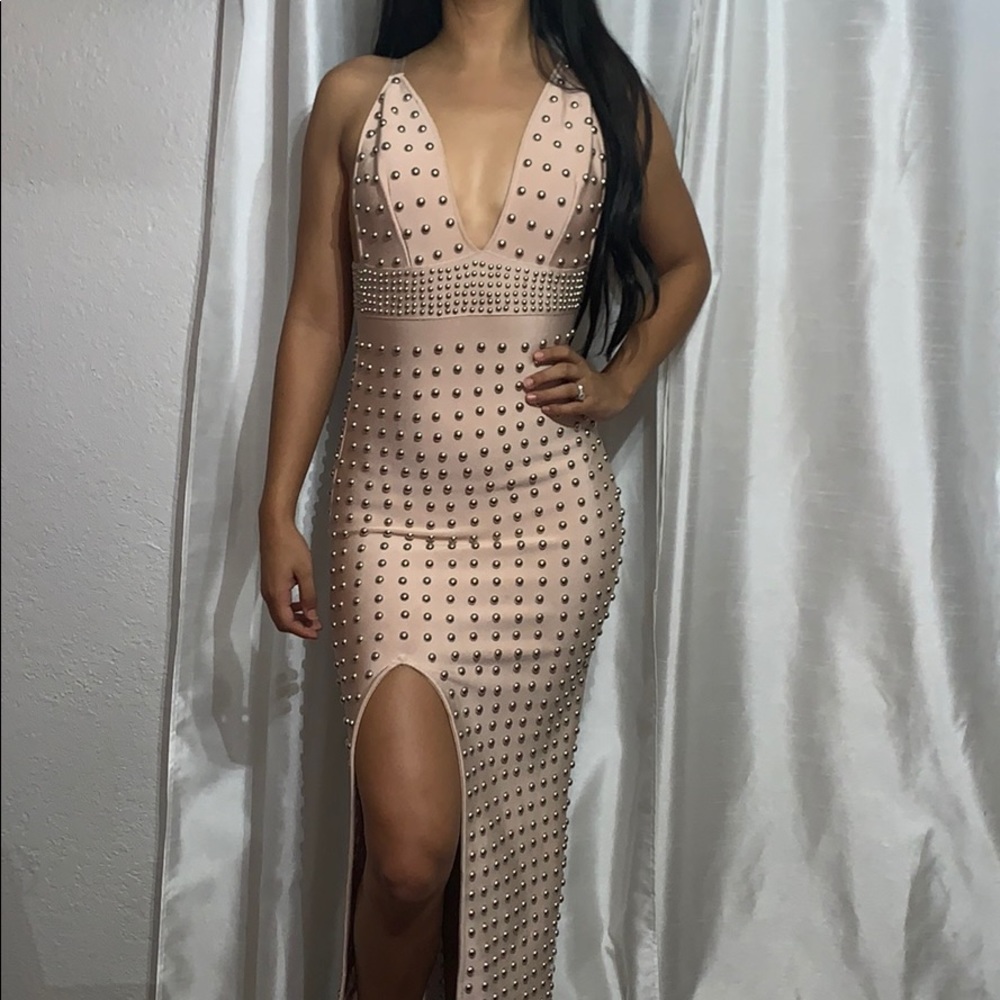 Studded bandage dress